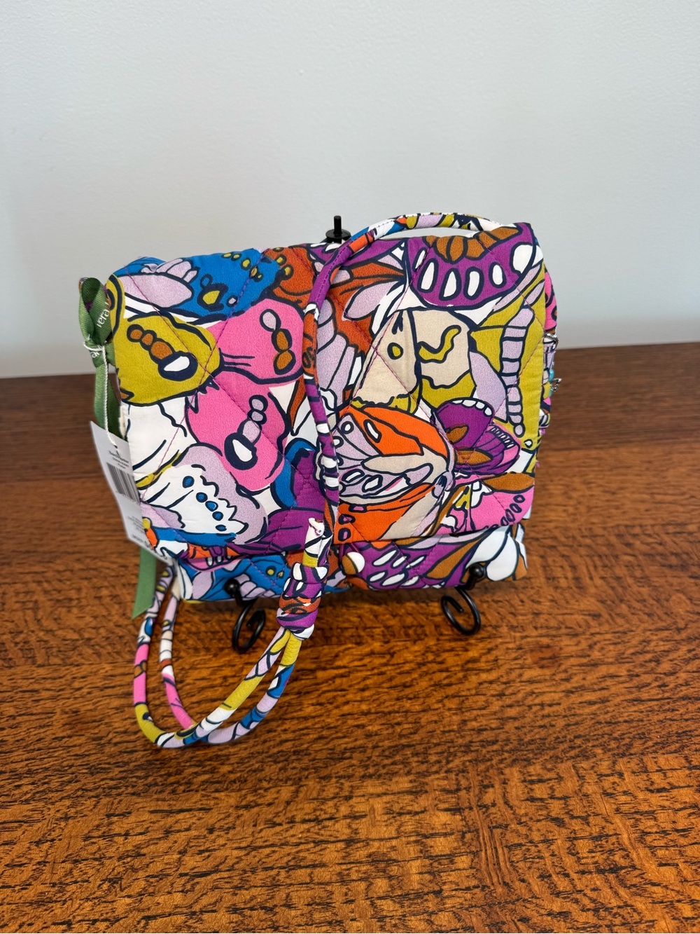 NWT Vera Bradley Bright Butterfly Print Quilted Shoulder Bag